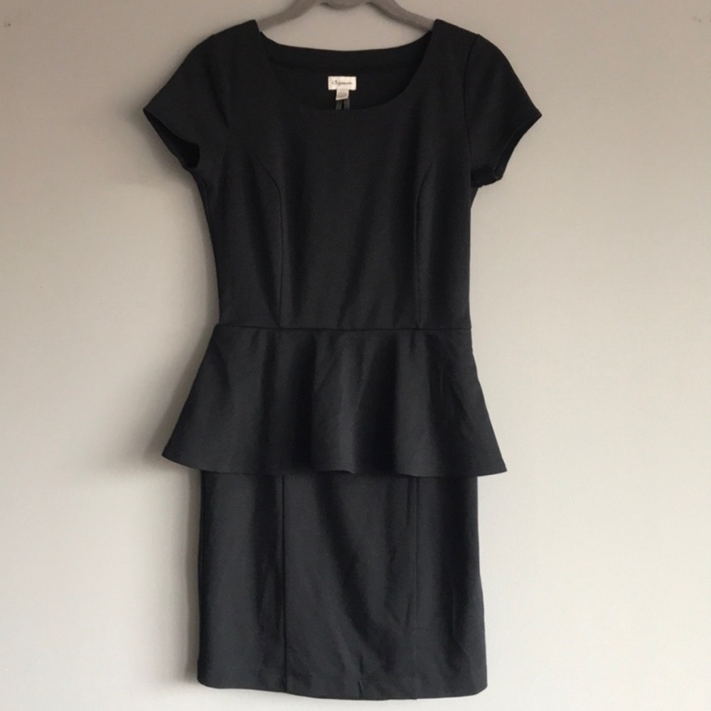 Dynamite Black Peplum Dress Size XS